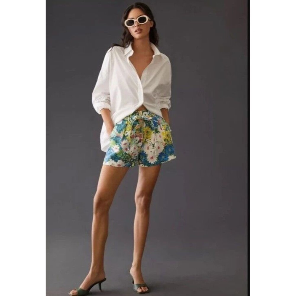 Sarah Campbell for ANTHROPOLOGIE Floral Shorts Size US 8/UK 12 $120.00 - NEW!